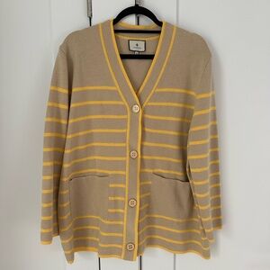 Tuckernuck Chai (Yellow and Beige) Striped Cardigan